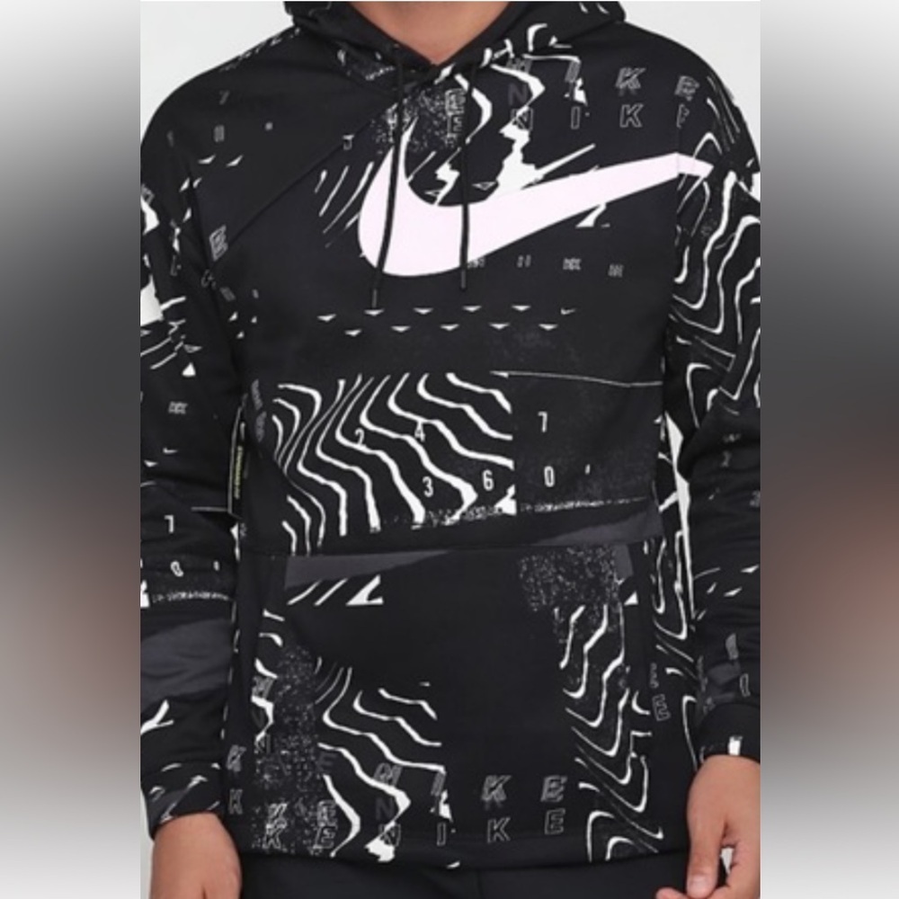 Nike Logo Black and White Graphic  Hoodie S